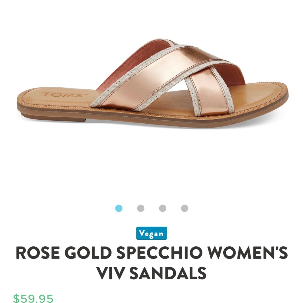 Toms rose gold sandals BNWB